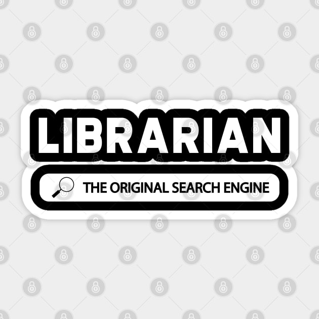 Librarian The original Search Engine Sticker by KC Happy Shop
